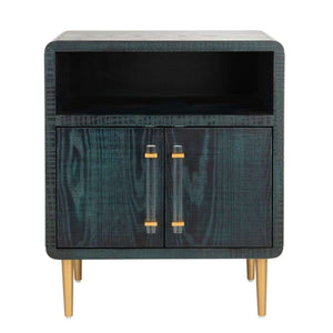 Alfie 2 Door Side Table in Indigo / Gold Couture