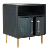 Alfie 2 Door Side Table in Indigo / Gold Couture