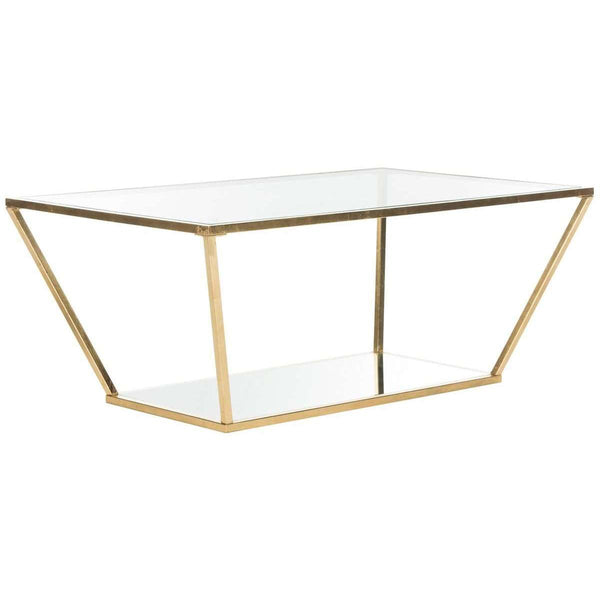 Allene Coffee Table - Elegant Gold Metal Iron Design, Contemporary Retro Charm for Any Interior