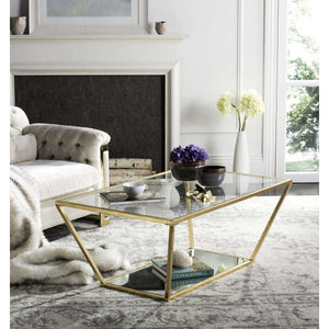 Allene Coffee Table - Elegant Gold Metal Iron Design, Contemporary Retro Charm for Any Interior
