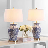 Alona Table Lamp Blue White - Set of 2