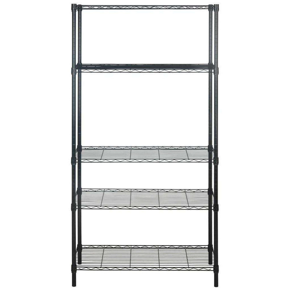 Alpha 5 Tier Metal Wire Shelving Unit - Space-Saving Organizer with 1750 lbs Capacity for Any Room