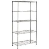 Alpha 5 Tier Chrome Wire Shelving (35 In W X 18 In D X 71 In H)