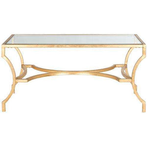 Alphonse Coffee Table Gold Metal Lacquer Coating Iron