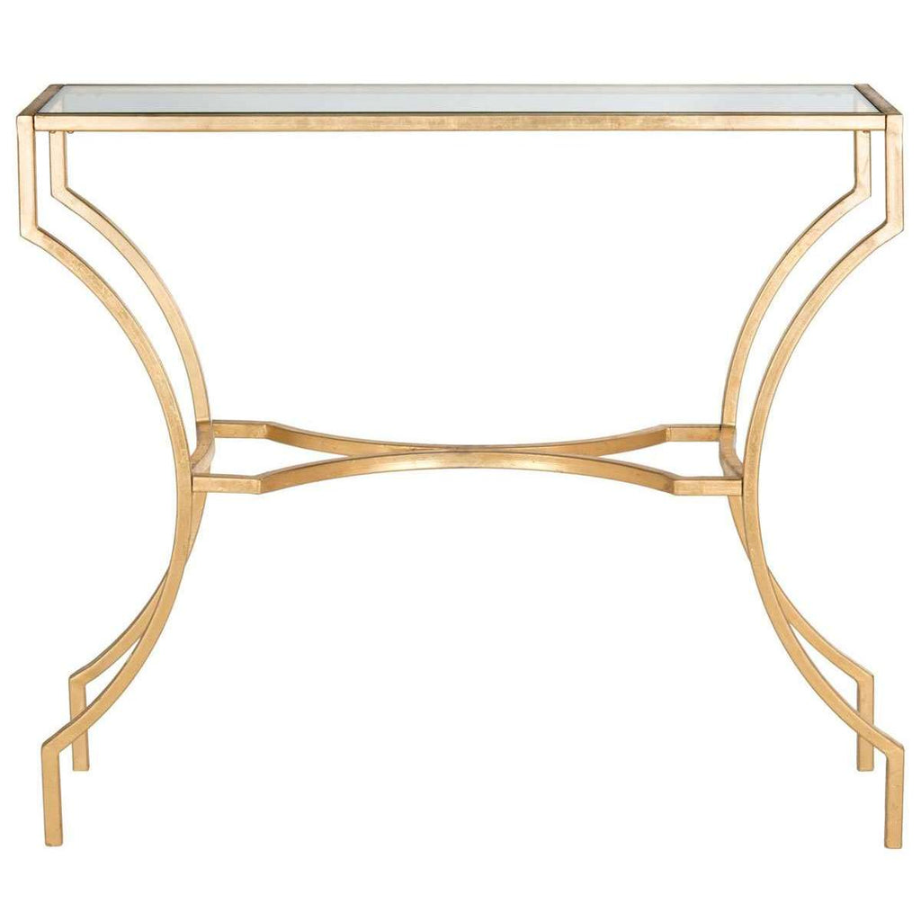 Alphonse Console Gold Metal Lacquer Coating Iron