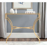 Alphonse Console Gold Metal Lacquer Coating Iron