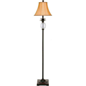 Alyssa Lamp Pineapple 61" Black Clear Beige Gold Polyester Glass Metal