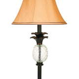 Alyssa Lamp Pineapple 61" Black Clear Beige Gold Polyester Glass Metal