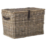 Amancio Trunk Wicker Natural Rattan NC Coating Kubu Pipe Iron Frame