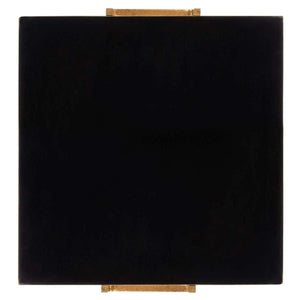 Amarylis Greek Key Side Table - Luxurious Black and Gold Metal Design for Contemporary Spaces