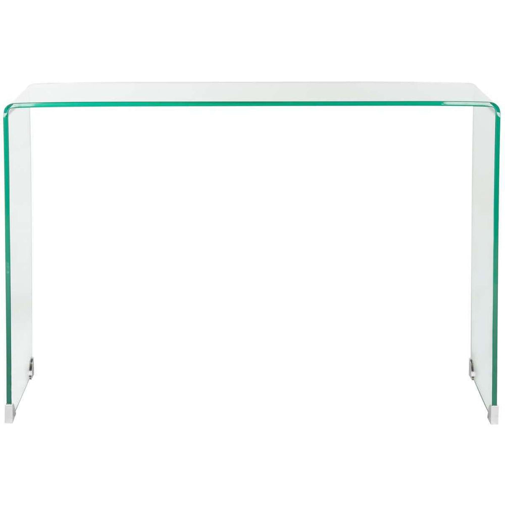Ambler Console Table - Elegant Hot Bending Tempered Glass Design for Minimalist Home Decor
