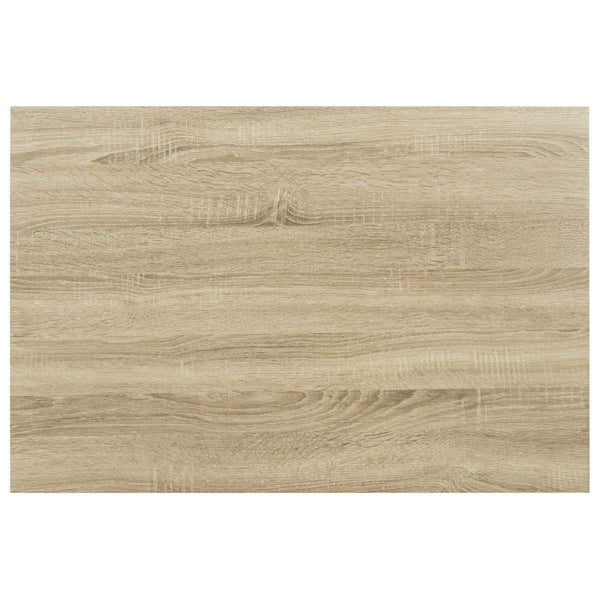 Amos Contemporary Coffee Table - Elegant Mid Century Design with Iron Legs and Light Oak Finish