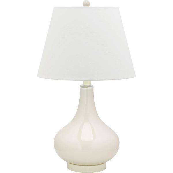 Amy 24 Inch Gourd Glass Lamp Set - Elegant Cotton Shade, Sophisticated Home Decor Lighting Solution