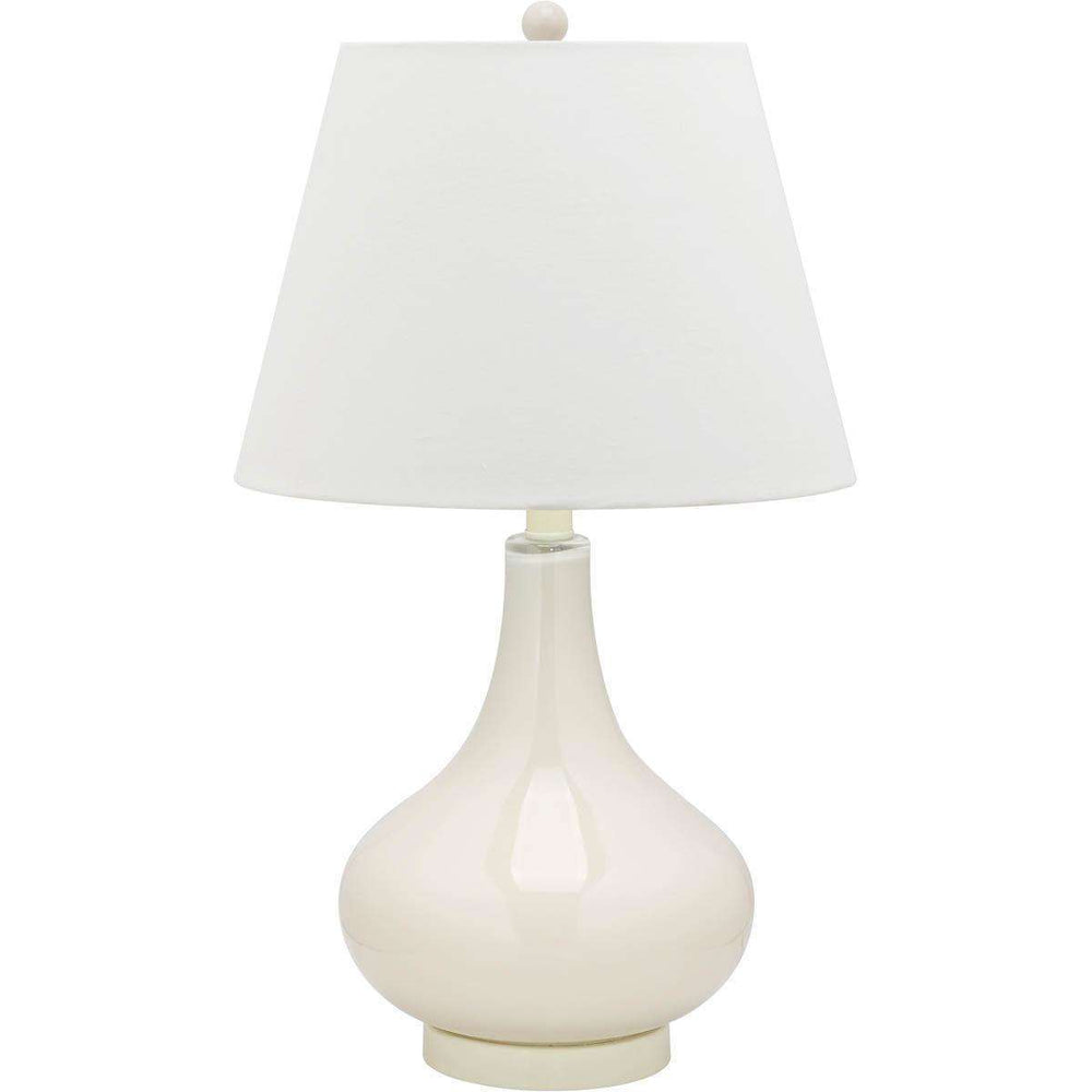 Amy 24 Inch Gourd Glass Lamp Set - Elegant Cotton Shade, Sophisticated Home Decor Lighting Solution