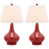 Amy 24 Inch H Gourd Glass Lamp - Set of 2