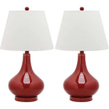 Amy 24 Inch H Gourd Glass Lamp - Set of 2