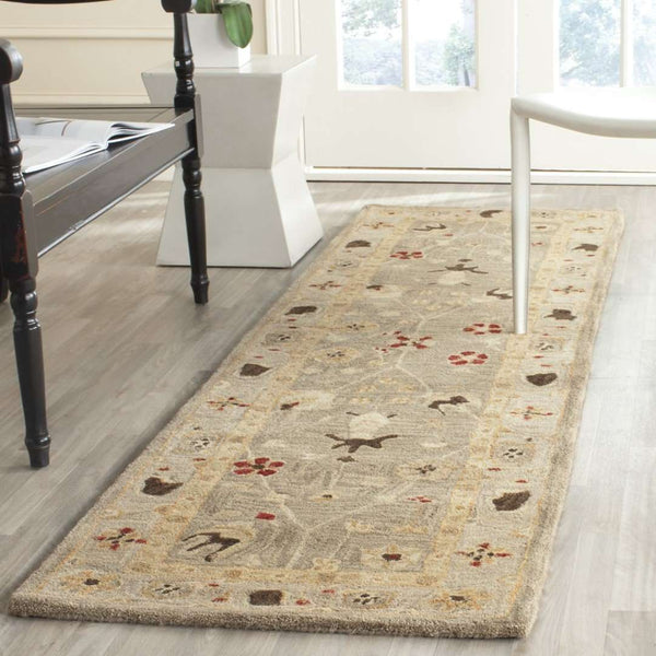 AN559 Hand Tufted Rectangle Wool Pile Rug from India - Luxurious, Durable, and Stylish Home Addition