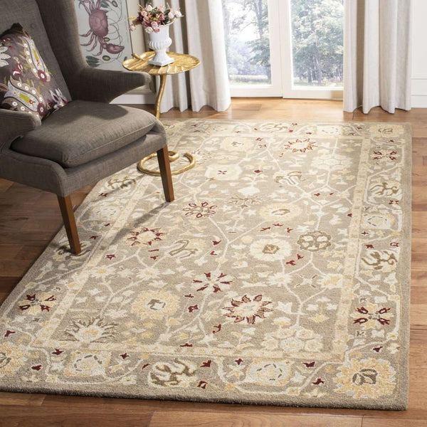 AN559 Hand Tufted Rectangle Wool Pile Rug from India - Luxurious, Durable, and Stylish Home Addition