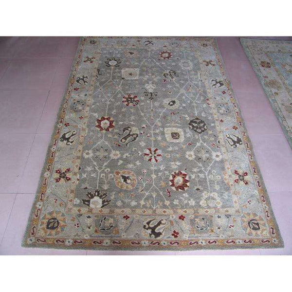 AN559 Hand Tufted Rectangle Wool Pile Rug from India - Luxurious, Durable, and Stylish Home Addition