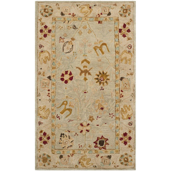 AN559 Hand Tufted Rectangle Wool Pile Rug from India - Luxurious, Durable, and Stylish Home Addition