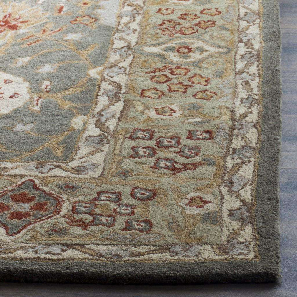Anatolia Hand-Tufted Wool Rug - Antique Elegance with Rich Colors and Authentic 19th Century Style