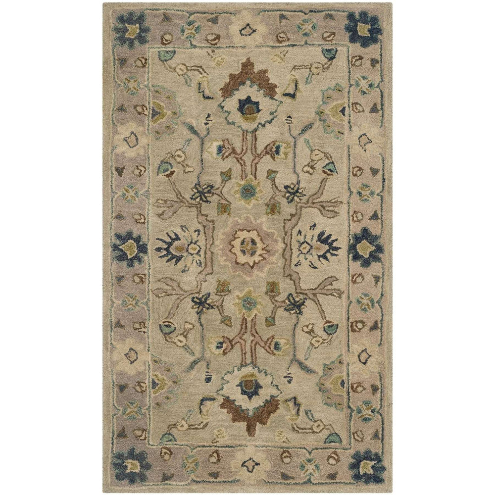 Anatolia Collection Tufted Rug - Hand-Spun Wool, Vintage Charm, and Authentic 19th Century Style