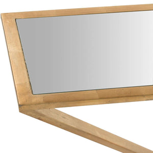 Andrea Accent Table with Elegant Mirrored Top and Gold-Finish Iron Base – Handcrafted Beauty