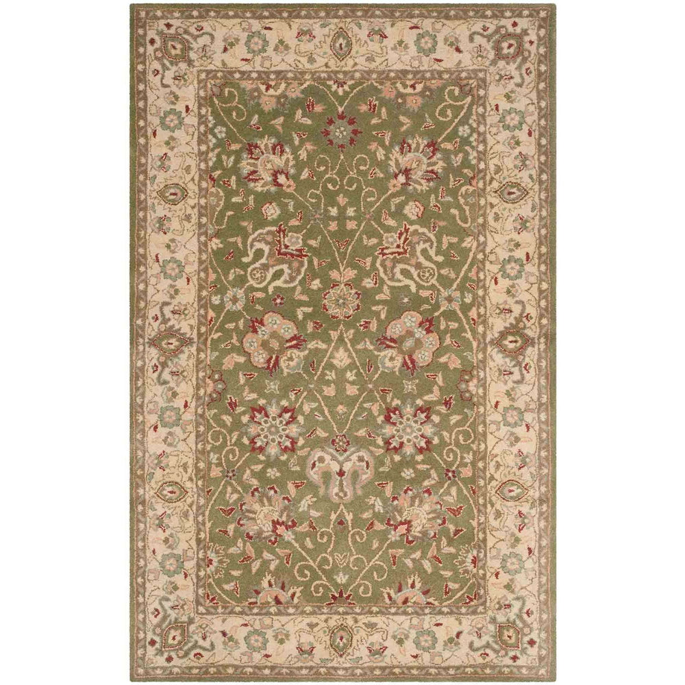 Antiquity Hand-Tufted Persian-Inspired Wool Rug - Elegant 19th Century Design with Herbal Wash Finish