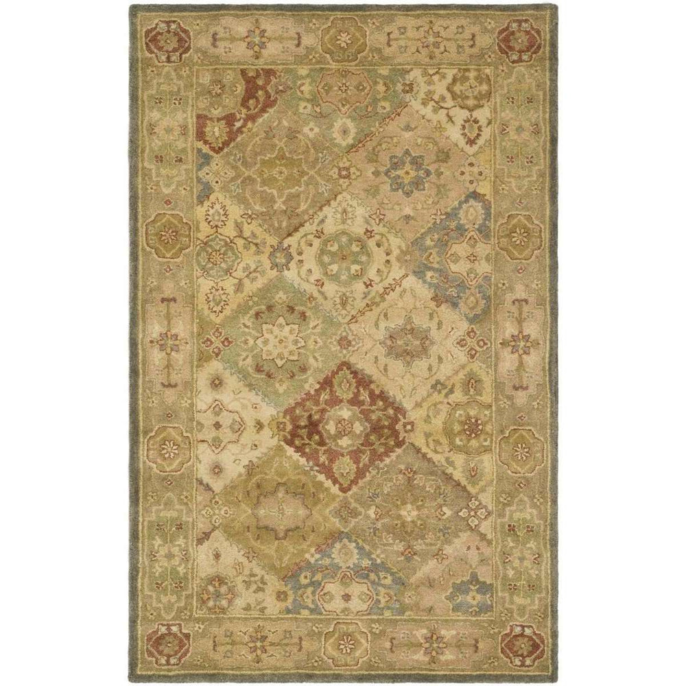 Antiquity Hand Tufted Persian-Inspired Rug - Luxurious Wool, Elegant Design, Timeless Aged Patina