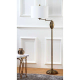 Antonia Floor Lamp 60" Gold Off White Cotton Metal