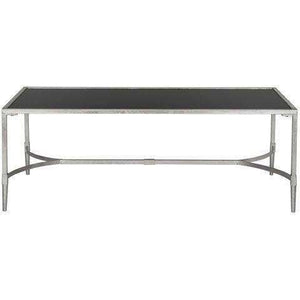 Antwan Coffee Table - Elegant Metal Artistry with Glass Top for Modern Living Room Décor and Style