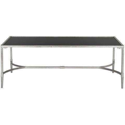 Antwan Coffee Table - Elegant Metal Artistry with Glass Top for Modern Living Room Décor and Style