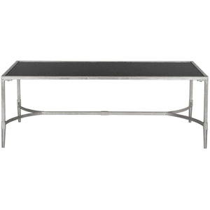 Antwan Coffee Table - Elegant Metal Artistry with Glass Top for Modern Living Room Décor and Style