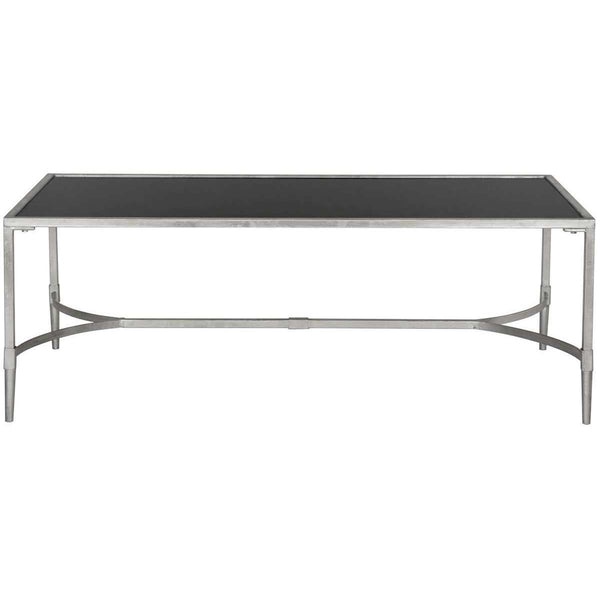 Antwan Coffee Table - Elegant Metal Artistry with Glass Top for Modern Living Room Décor and Style