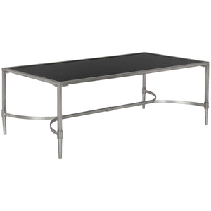 Antwan Coffee Table - Elegant Metal Artistry with Glass Top for Modern Living Room Décor and Style