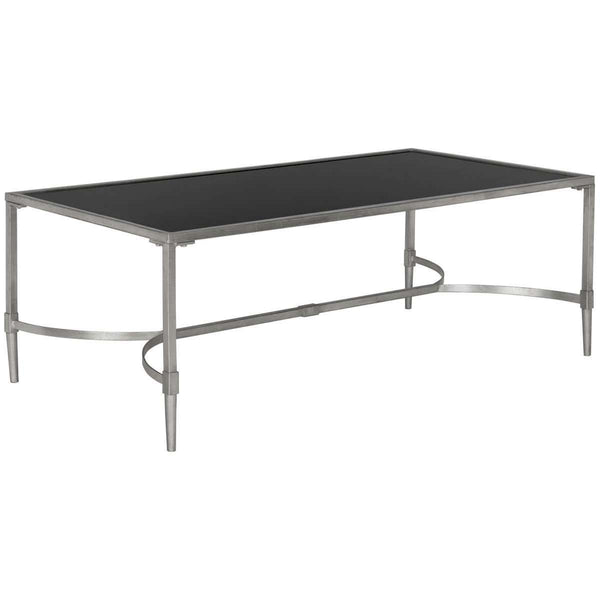 Antwan Coffee Table - Elegant Metal Artistry with Glass Top for Modern Living Room Décor and Style