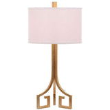 Arabelle Table Lamp Hardback 27.5" Gold Off White Cotton Metal - Set of 2