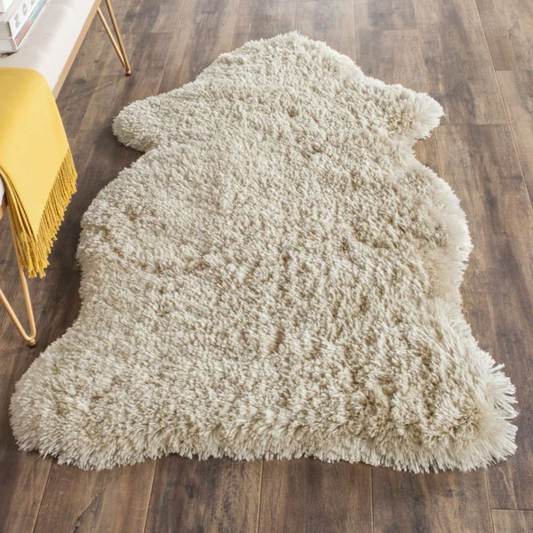 Arctic Hand-Tufted Shag Rug – Luxurious Beige Centerpiece for Rustic and Contemporary Décor
