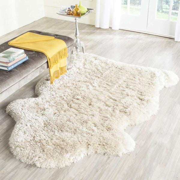 Arctic Hand-Tufted Shag Rug – Luxurious Beige Centerpiece for Rustic and Contemporary Décor