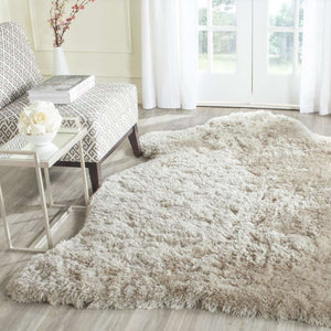 Arctic Hand-Tufted Shag Rug – Luxurious Beige Centerpiece for Rustic and Contemporary Décor