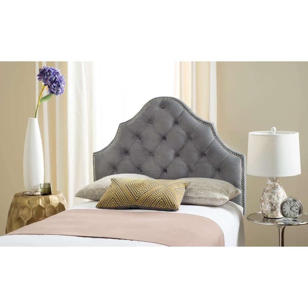 Arebelle Tufted Headboard with Silver Nail Head