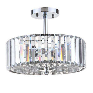 Ariel Ceiling Light 3 Light 13.5" Chrome Clear Iron Crystal