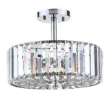Ariel Ceiling Light 3 Light 13.5" Chrome Clear Iron Crystal