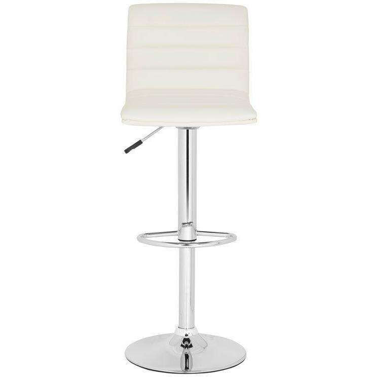 Arissa Swivel Bar Stool - Stylish High Back Design with Chrome Finish and Durable Faux Leather Comfort