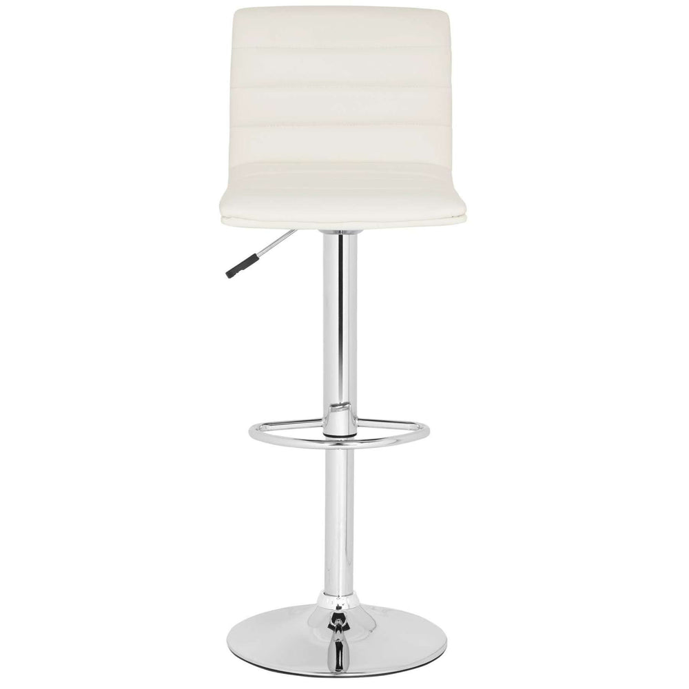Arissa Swivel Bar Stool - Stylish High Back Design with Chrome Finish and Durable Faux Leather Comfort