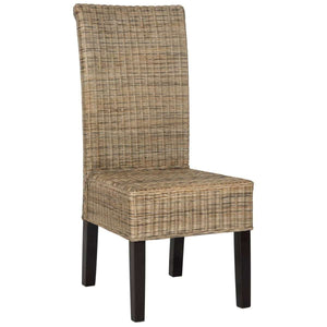 Arjun Wicker Dining Chairs - Set of 2, Elegant High Back Design for Modern and Transitional Spaces