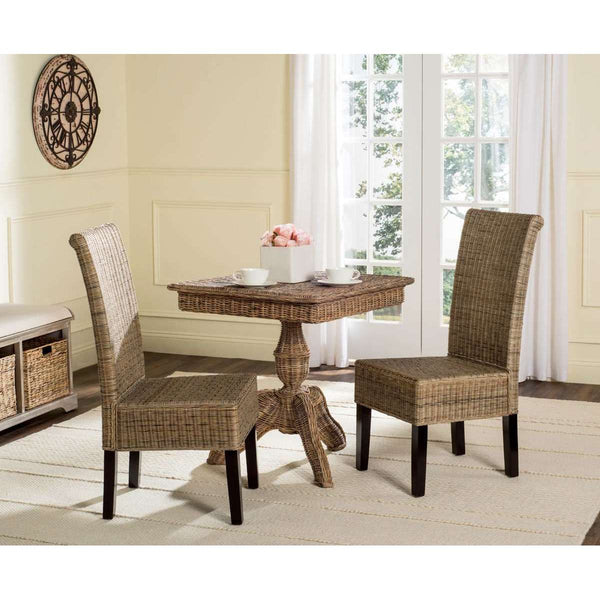 Arjun Wicker Dining Chairs - Set of 2, Elegant High Back Design for Modern and Transitional Spaces