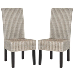 Arjun Wicker Dining Chairs - Set of 2, Elegant High Back Design for Modern and Transitional Spaces