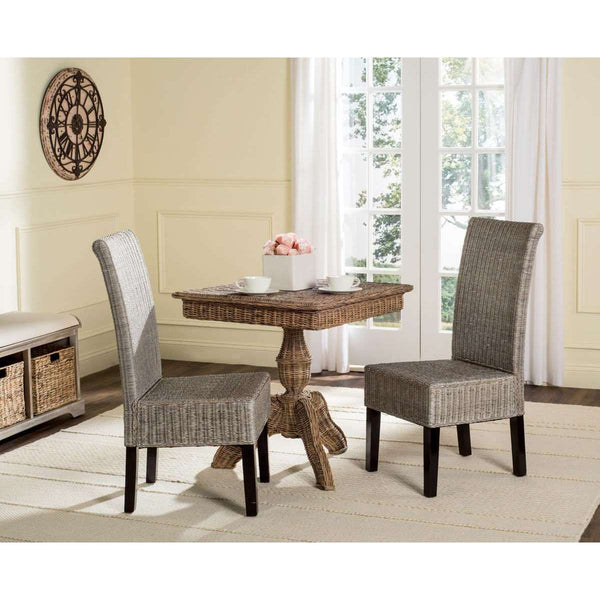 Arjun Wicker Dining Chairs - Set of 2, Elegant High Back Design for Modern and Transitional Spaces