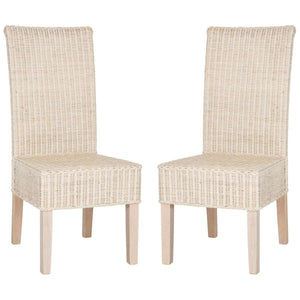 Arjun Wicker Dining Chairs - Set of 2, Elegant High Back Design for Modern and Transitional Spaces